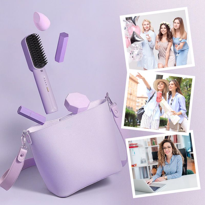 ✨Přenosný bezdrátový mini kartáč na rovnání vlasů💁♀️