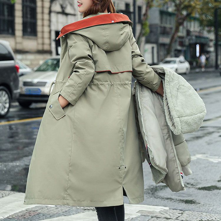❄️ Zimní speciály ❄️ Dámský zimní kabát s kapucí a kožešinovým límcem Casual Parka Coat