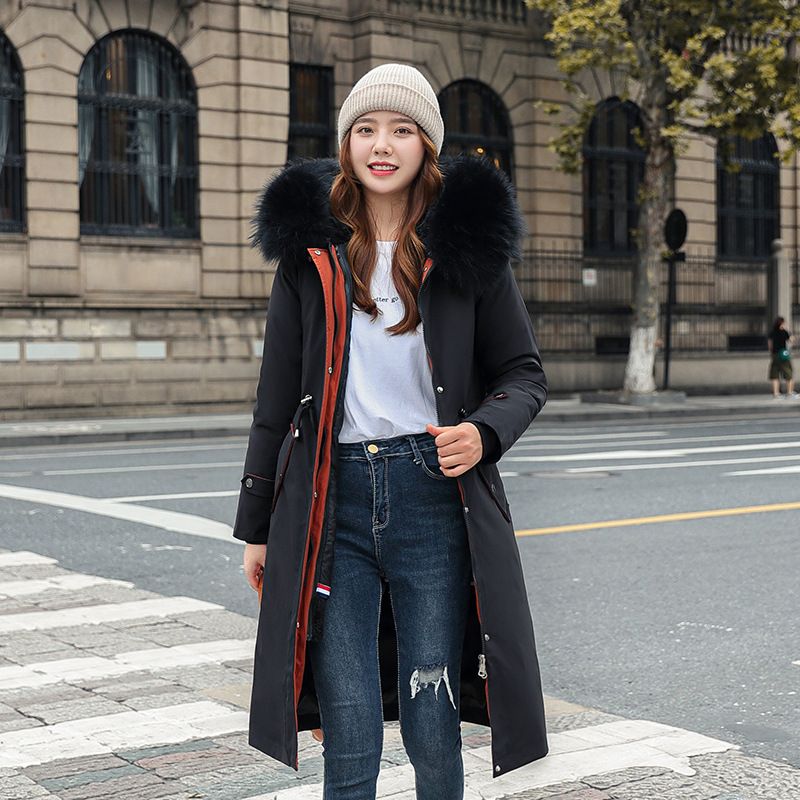 ❄️ Zimní speciály ❄️ Dámský zimní kabát s kapucí a kožešinovým límcem Casual Parka Coat