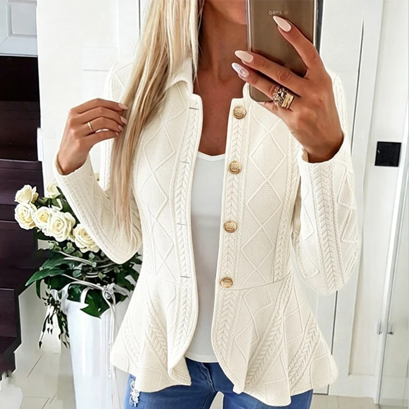 🖤Black Friday Sale:50% OFF🖤✨ Elegant Gathered Peplum Blazer For Women
