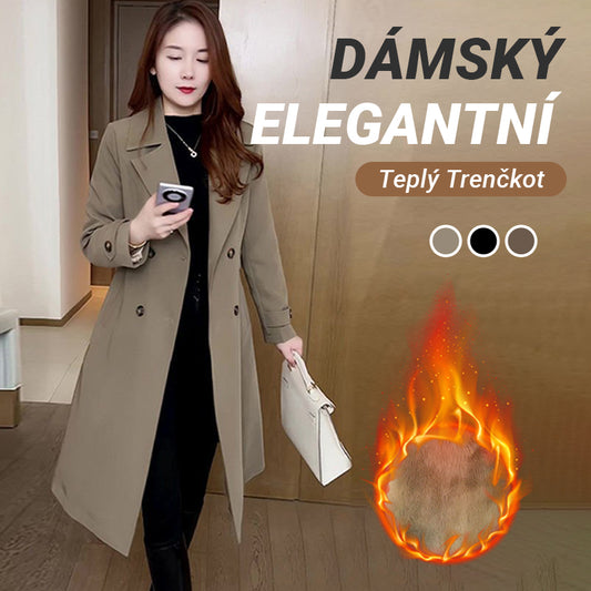 Dámský Elegantní Teplý Trenčkot