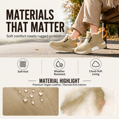🥾 Men's Fleece-Lined Leather High-Tops | Warm Side-Zip Winter Boots – Non-Slip Grip for Cold Weather ✨