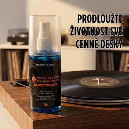 Antistatický čisticí sprej na černé vinylové desky🎵