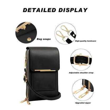 🏆Last Day Promotion：ONLY ￡9.99!!👜📱 Simple and elegant women's touchscreen crossbody phone wallet