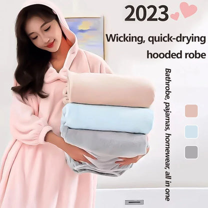 Unisexový ultra savý a rychleschnoucí župan s kapucí