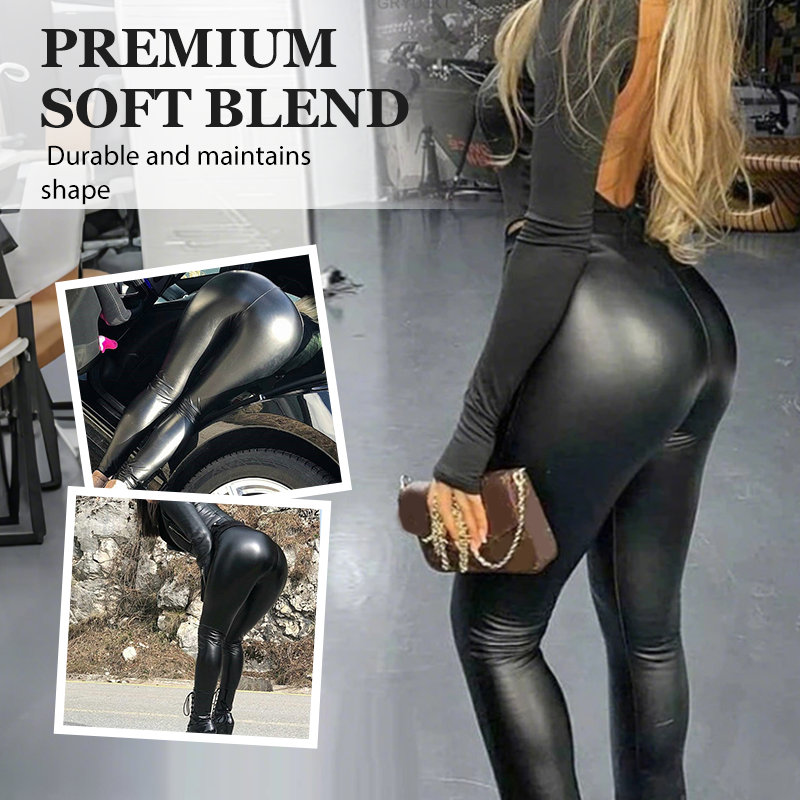 🔥Thickened Warmth, Fall & Winter Comfort – Women's Faux Leather High-Waist Leggings ✨