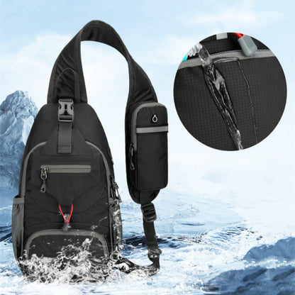 🎒 50% OFF! ✨ Men's Outdoor Sling Bag – Multi-Pocket, Water-Resistant, Breathable Back 🌦️