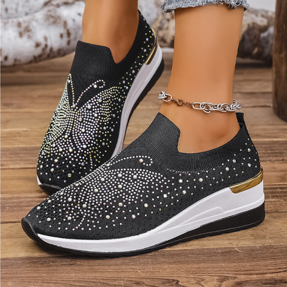 👟Dámské sportovní boty s motýlem a kamínky ✨