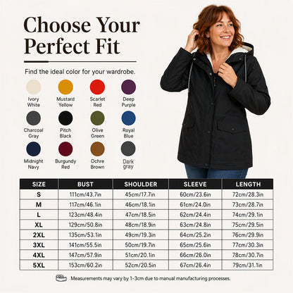 🍂Women's Plush-Lined Windproof Hooded Jacket