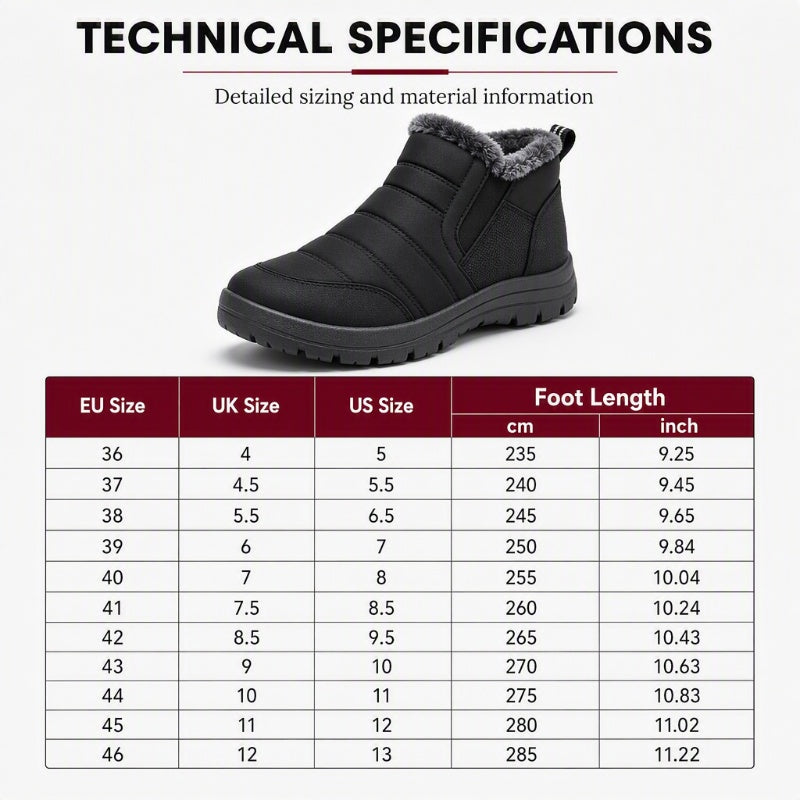 ❄️ Men’s Warm Slip-On Snow Boots – Cosy Comfort & Winter Protection