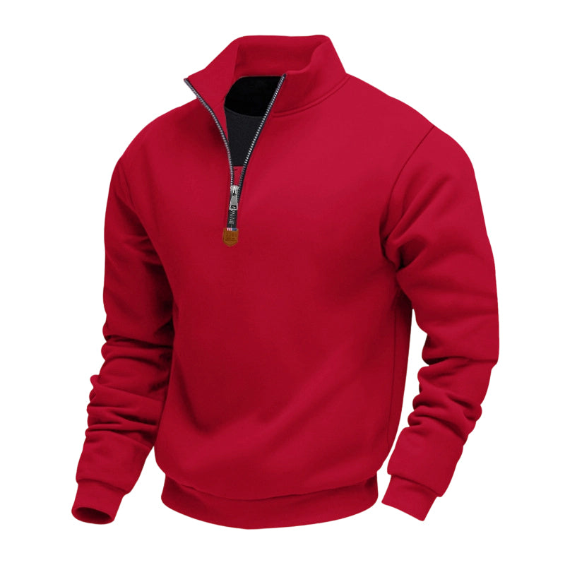 🖤Black Friday Sale:50% OFF🖤 🍂 Easy Everyday Comfort | Men's Warm-Lined Stand-Collar Quarter-Zip Pullover