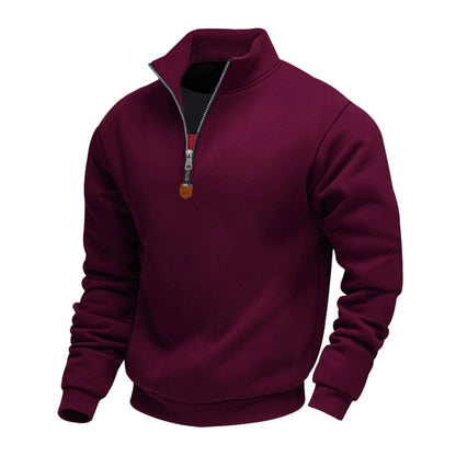 🖤Black Friday Sale:50% OFF🖤 🍂 Easy Everyday Comfort | Men's Warm-Lined Stand-Collar Quarter-Zip Pullover