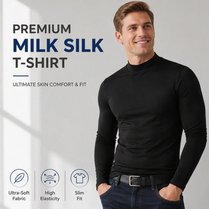 ⏰Black Friday Mega Deal：ONLY ￡11.99!!!✨Men's Slim Fit Mock Turtleneck Top – Sleek, Stretchy, Modern Everyday Essential