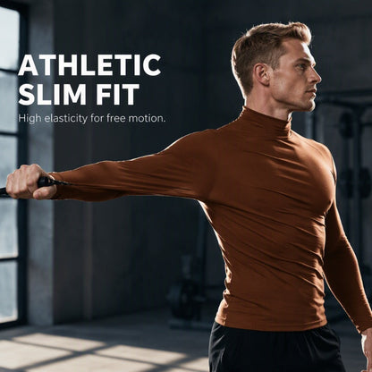 ⏰Black Friday Mega Deal：ONLY ￡11.99!!!✨Men's Slim Fit Mock Turtleneck Top – Sleek, Stretchy, Modern Everyday Essential
