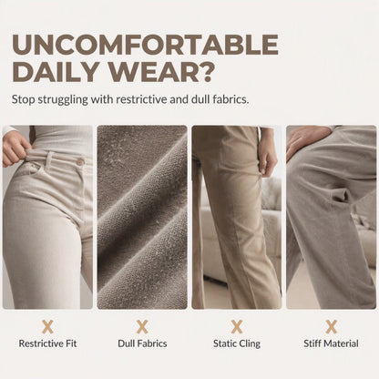 🌸Hot Sale 50% OFF 👖 Women's Corduroy High-Waisted Wide-Leg Pants | Retro Texture & Flattering Fit