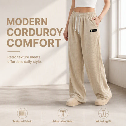 🌸Hot Sale 50% OFF 👖 Women's Corduroy High-Waisted Wide-Leg Pants | Retro Texture & Flattering Fit