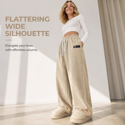 🌸Hot Sale 50% OFF 👖 Women's Corduroy High-Waisted Wide-Leg Pants | Retro Texture & Flattering Fit