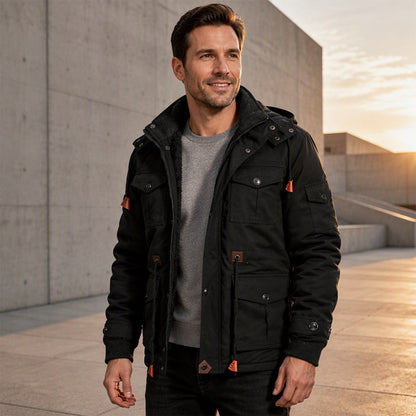 ✨Men’s thermal winter jacket with a detachable hood