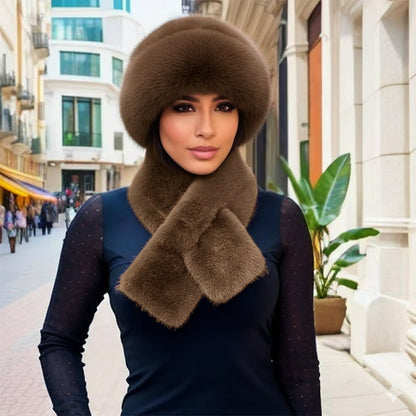 Heat Lock & Full Head-to-Neck Coverage — Winter Plush Scarf & Hat Set 🧣❄️