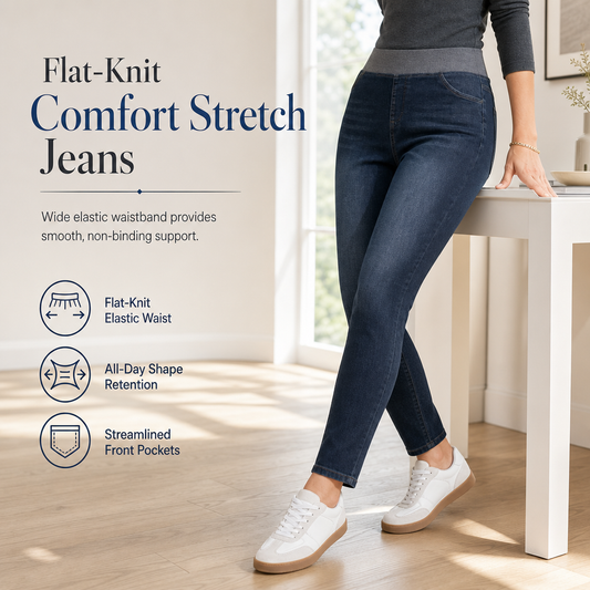 🤠👖 Women's High-Rise Pull-On Slim Fit Dark Wash Denim Jeans ✨