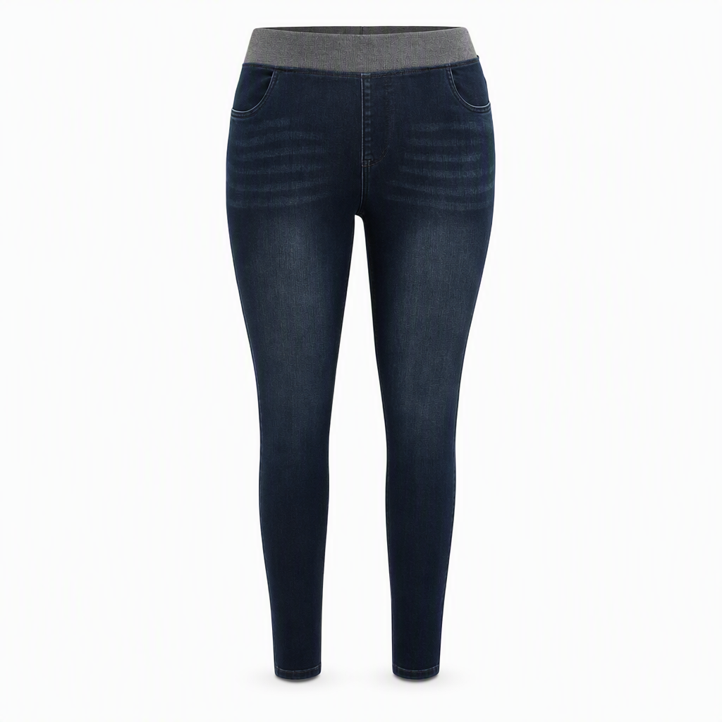 🤠👖 Women's High-Rise Pull-On Slim Fit Dark Wash Denim Jeans ✨