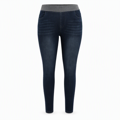 🤠👖 Women's High-Rise Pull-On Slim Fit Dark Wash Denim Jeans ✨