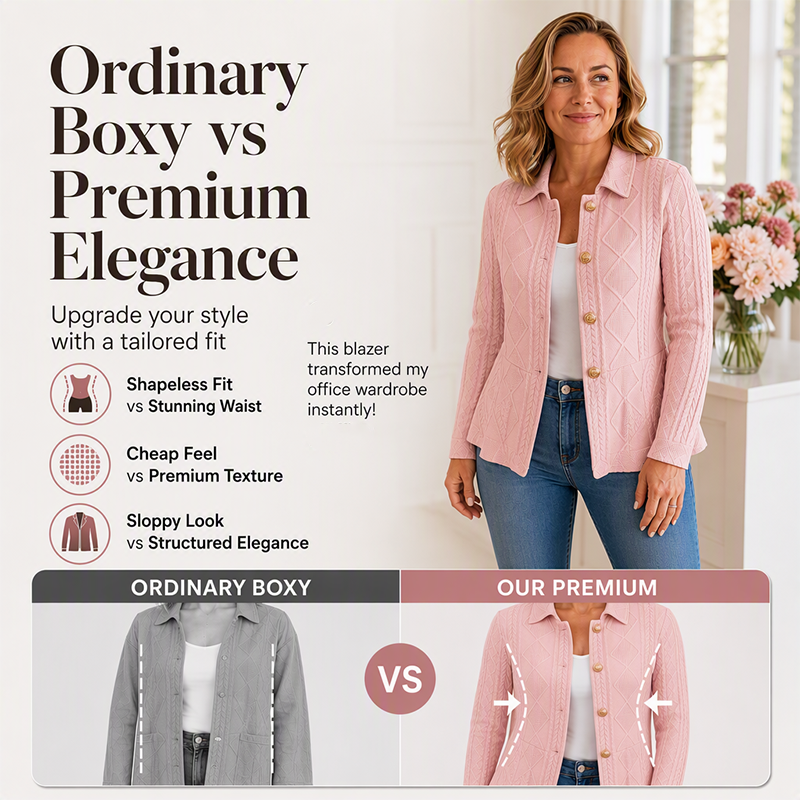 🖤Black Friday Sale:50% OFF🖤✨ Elegant Gathered Peplum Blazer For Women