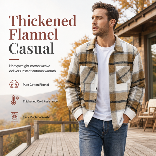 ✨Men's Casual Plaid Flannel Shirt – Soft, Warm, Timeless Everyday Style