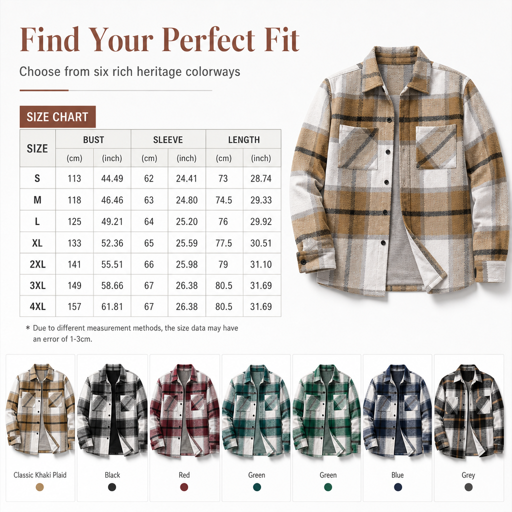 🖤Black Friday Sale:50% OFF🖤 🍁Men's Casual Plaid Flannel Shirt