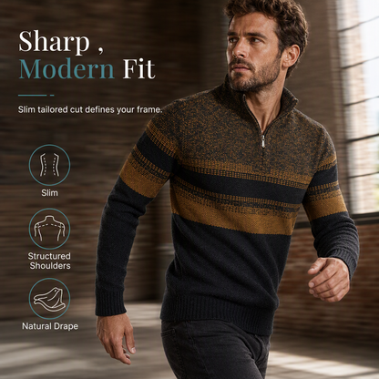👕 Men's Hooded Fleece Plaid Sweater