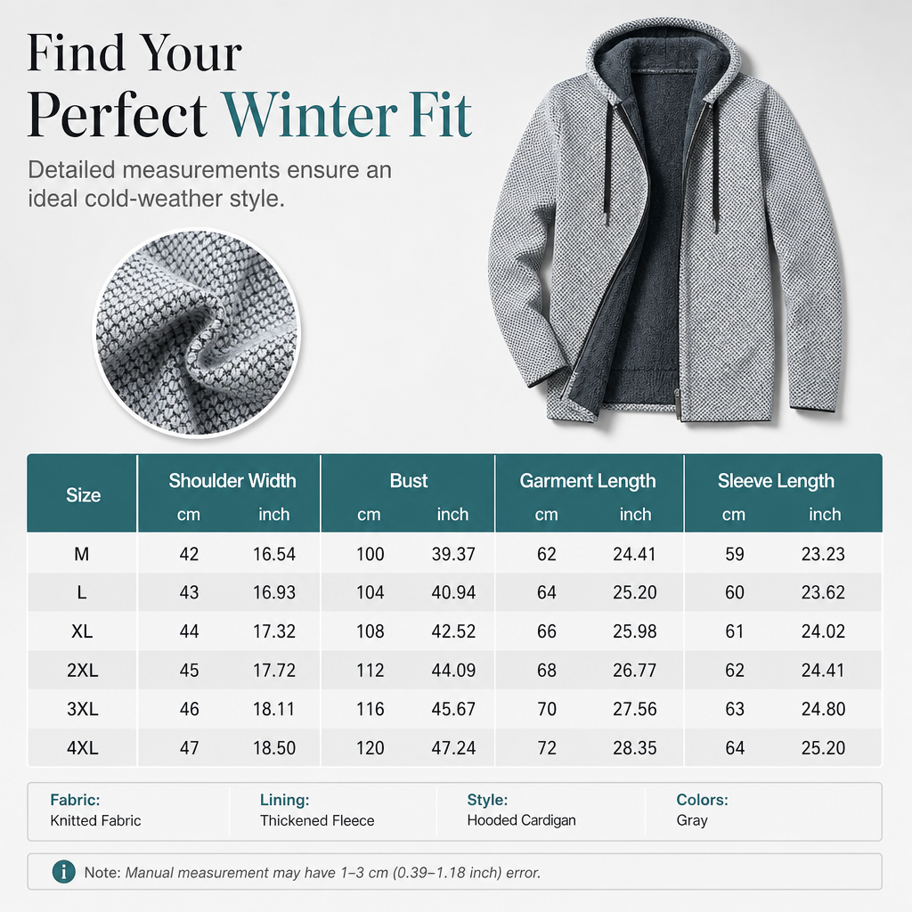 👕 Men's Hooded Fleece Plaid Sweater