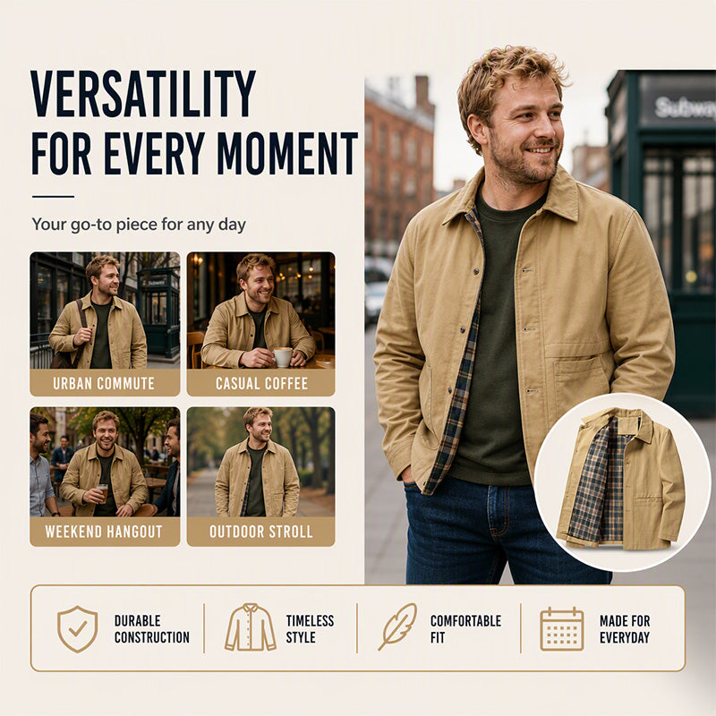 🧥 Men's Casual Lapel Jacket | Easy to Style & Perfect for Everyday Wear ✨
