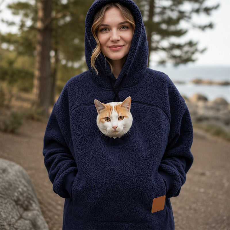 ⏰Last Day Hot Sales - 50% OFF🐾 Cozy Fleece Pet Bonding Pouch Hoodie