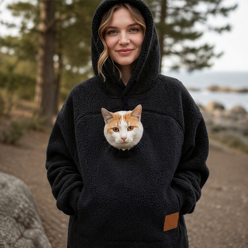 ⏰Last Day Hot Sales - 50% OFF🐾 Cozy Fleece Pet Bonding Pouch Hoodie