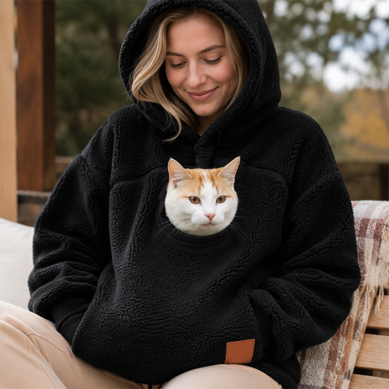 ⏰Last Day Hot Sales - 50% OFF🐾 Cozy Fleece Pet Bonding Pouch Hoodie