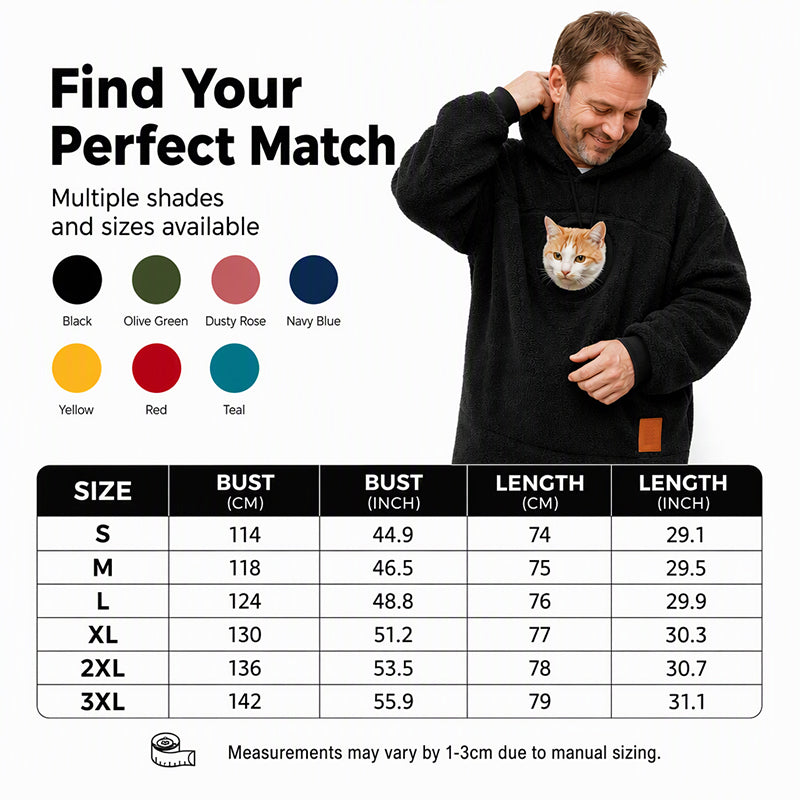 ⏰Last Day Hot Sales - 50% OFF🐾 Cozy Fleece Pet Bonding Pouch Hoodie