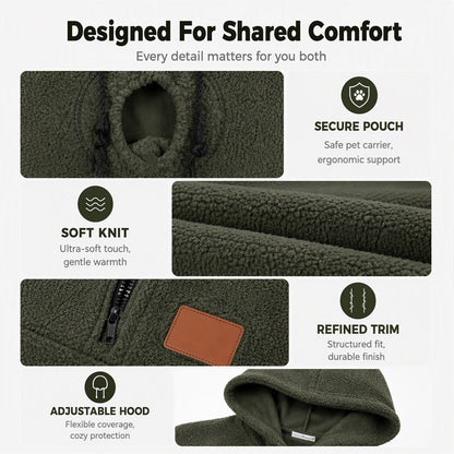 ⏰Last Day Hot Sales - 50% OFF🐾 Cozy Fleece Pet Bonding Pouch Hoodie
