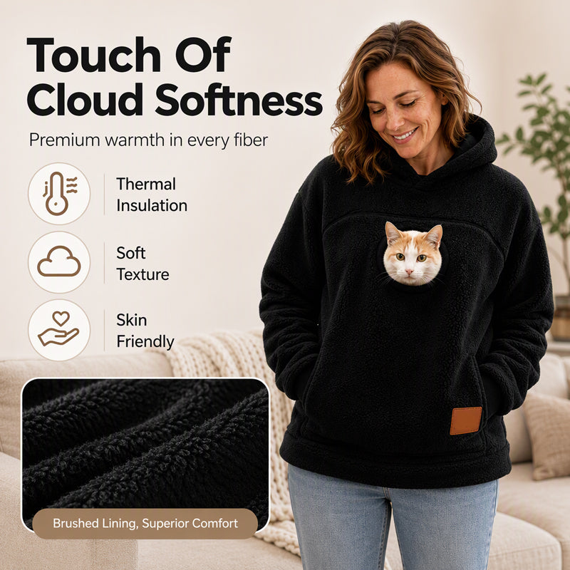 ⏰Last Day Hot Sales - 50% OFF🐾 Cozy Fleece Pet Bonding Pouch Hoodie