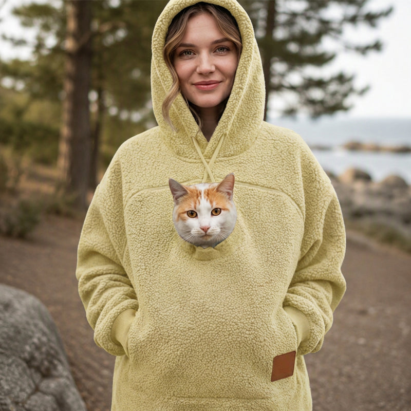 ⏰Last Day Hot Sales - 50% OFF🐾 Cozy Fleece Pet Bonding Pouch Hoodie