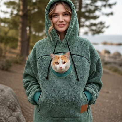 ⏰Last Day Hot Sales - 50% OFF🐾 Cozy Fleece Pet Bonding Pouch Hoodie