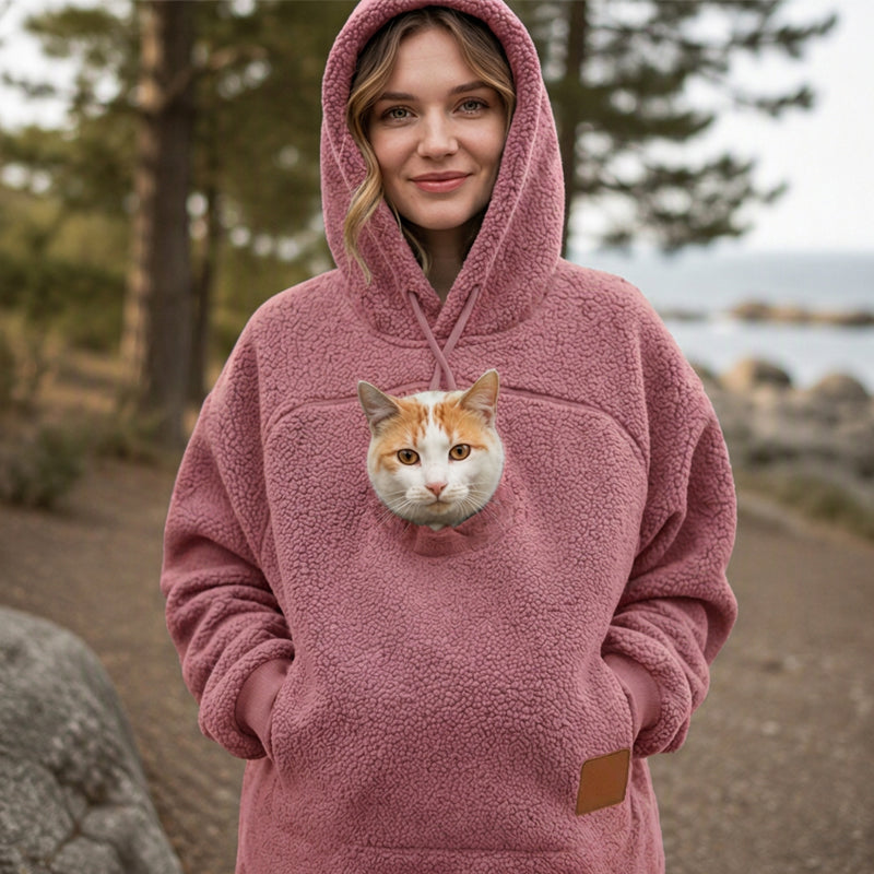⏰Last Day Hot Sales - 50% OFF🐾 Cozy Fleece Pet Bonding Pouch Hoodie