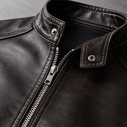 Warm Slim-Fit Biker Jacket