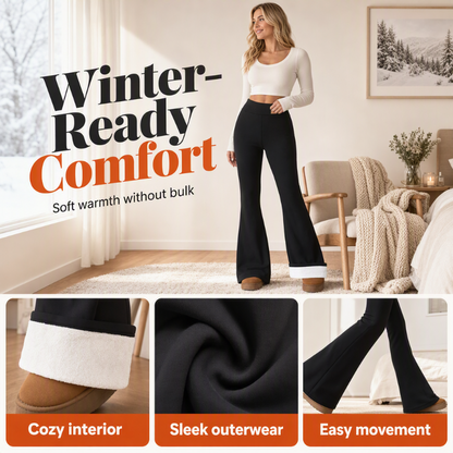 ❄️👖 Women's Plush-Lined Flare Leggings | Cozy Warmth & Flattering Shape ✨