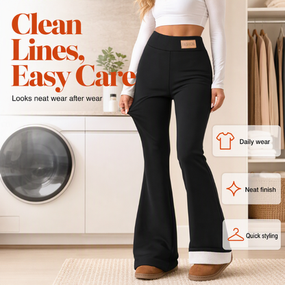 ❄️👖 Women's Plush-Lined Flare Leggings | Cozy Warmth & Flattering Shape ✨