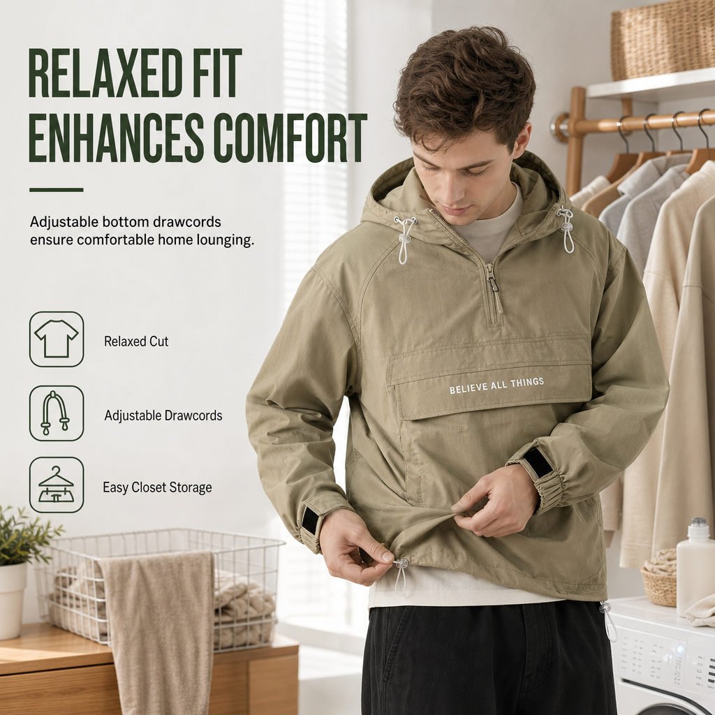 🌬️Windproof & Heat-Locking, Outdoor Protection – Men's Hooded Hiking Windbreaker Jacket ✨