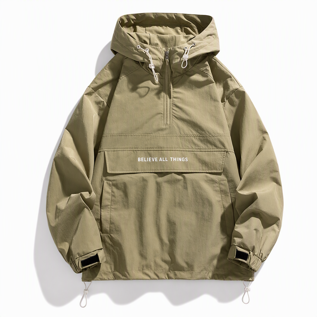 🌬️Windproof & Heat-Locking, Outdoor Protection – Men's Hooded Hiking Windbreaker Jacket ✨