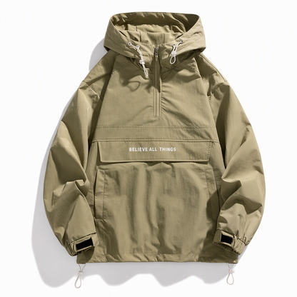 🌬️Windproof & Heat-Locking, Outdoor Protection – Men's Hooded Hiking Windbreaker Jacket ✨