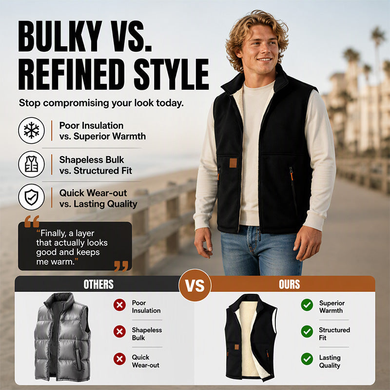 ⏳Last Day Special Price:£19.99!!!🍂💥Unisex Winter Plush-Lined Warm Vest