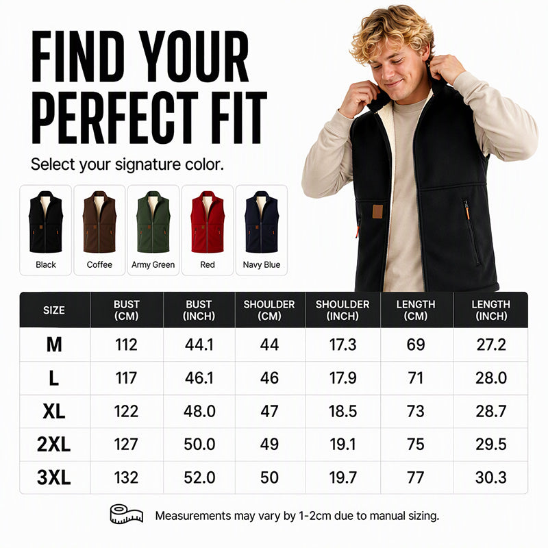 ⏳Last Day Special Price:£19.99!!!🍂💥Unisex Winter Plush-Lined Warm Vest
