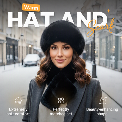 🎩 Winter Plush Scarf & Hat Set